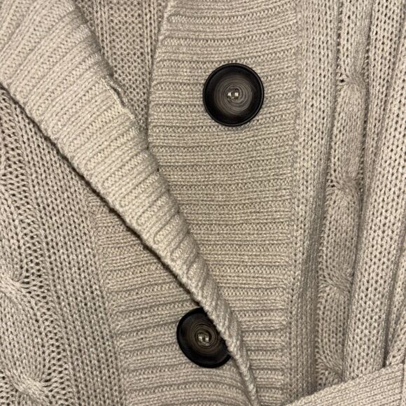 NWT Effeci Medium Beige Belted Cardigan Sweater Women’s Size M New with Tags - Picture 6 of 8